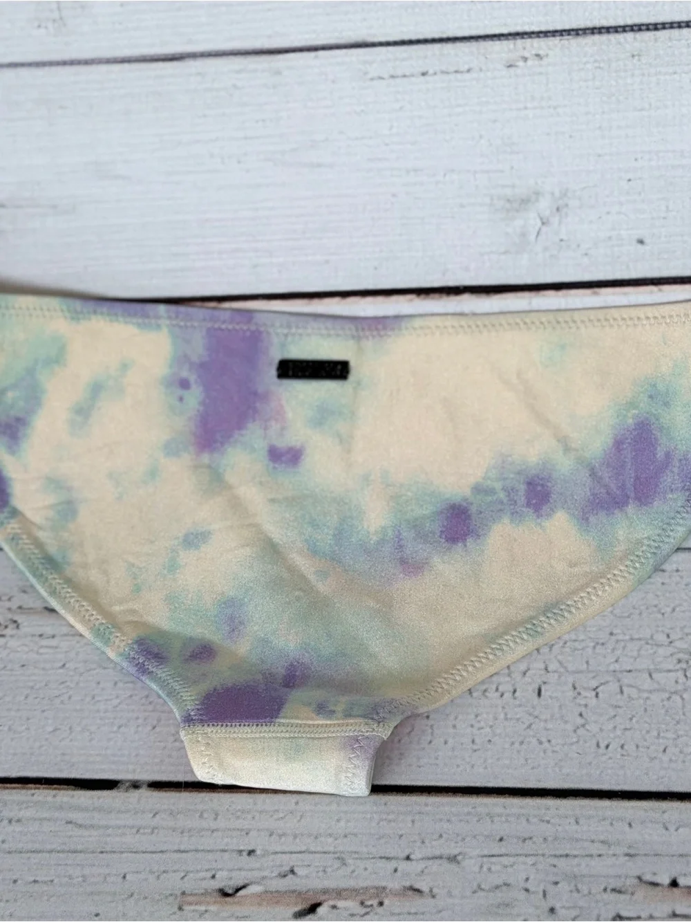 triangl swimwear Pastel Yellow & Purple Tie-Dye Triangle Bikini